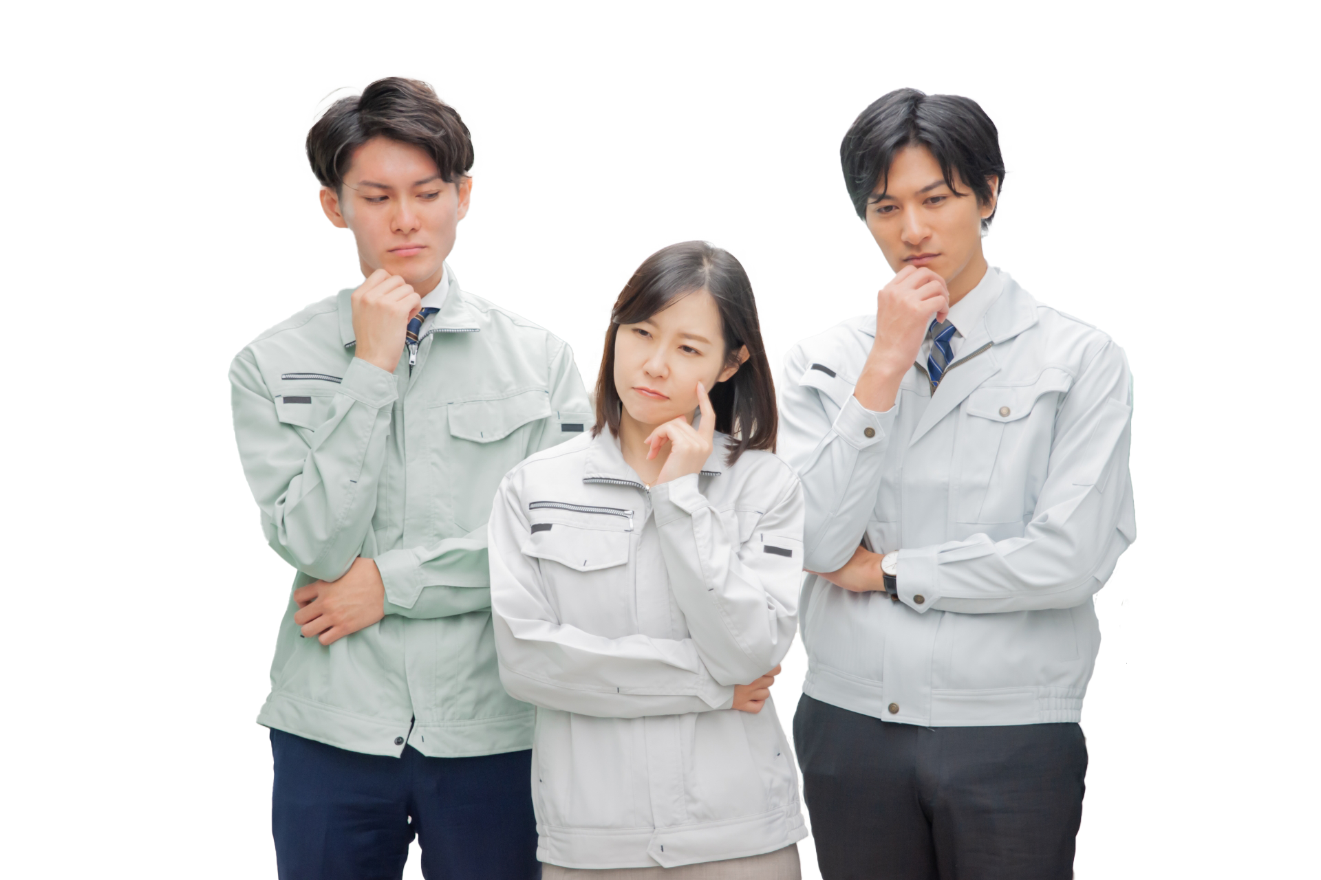 疑問に感じる3人の人